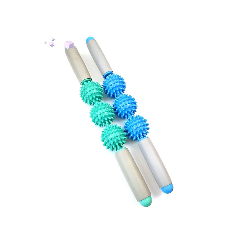 Bastão de massagem com bola de espinho em PVC L41cm Bastão de massagem com bola de espinho em PVC L41cm